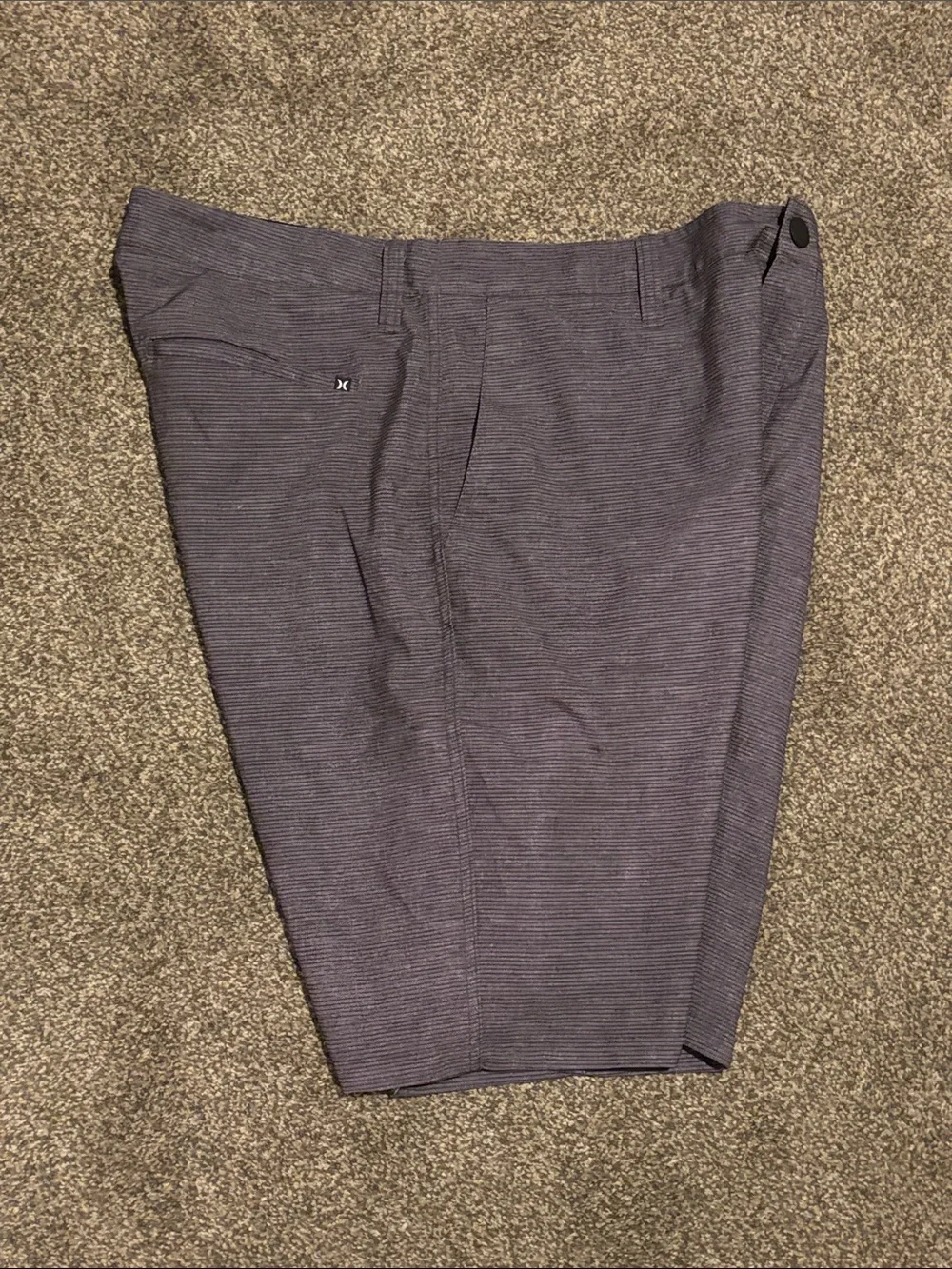 Hurley Men's Gray-Blue Flat Front Shorts